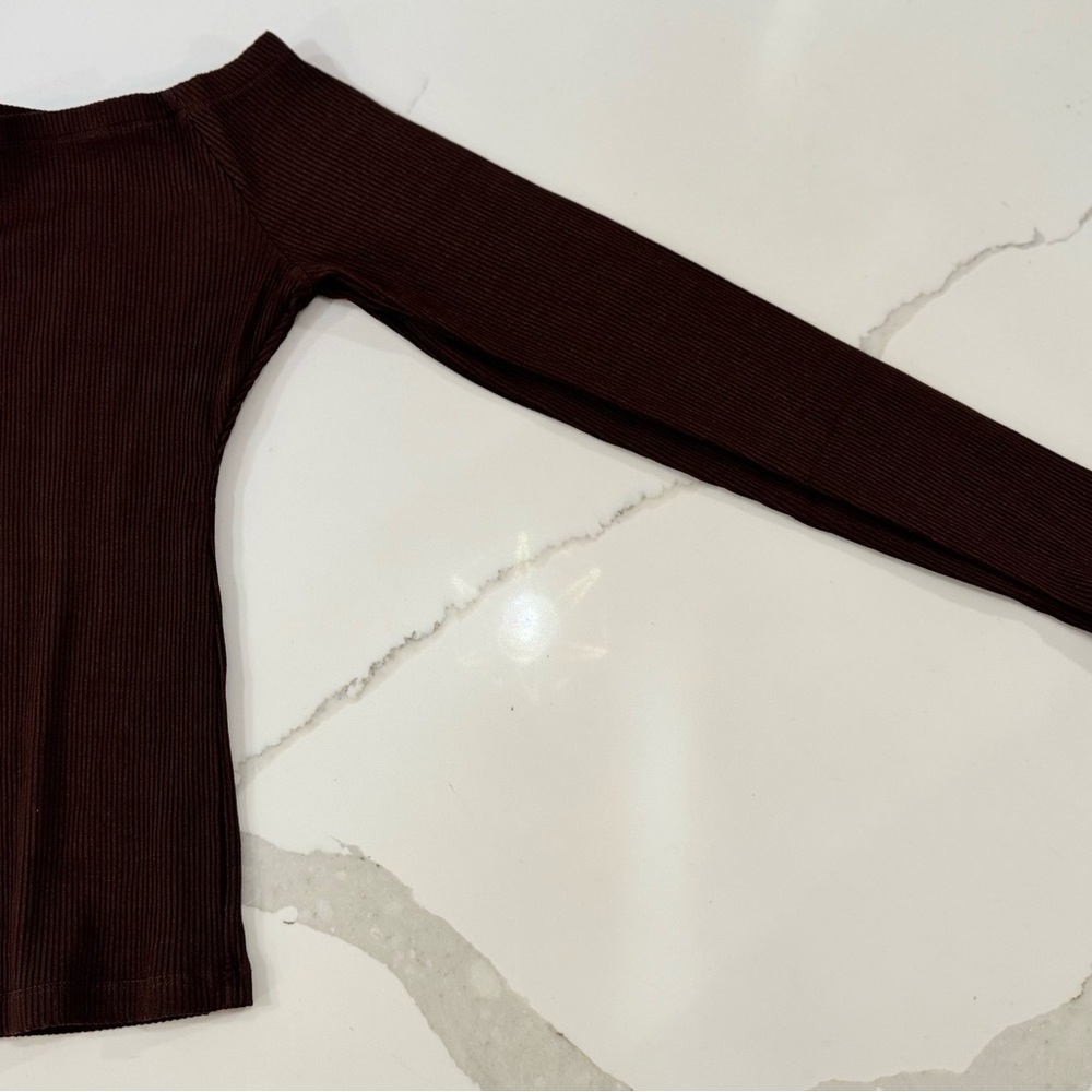 Madewell Stretch Off Shoulder LS top - Picture 3 of 5